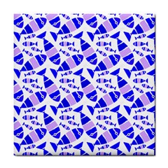 Fish-patern-color Tile Coaster by alllovelyideas