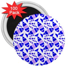 Fish-patern-color 3  Magnets (100 Pack) by alllovelyideas