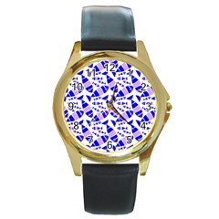 Fish-patern-color Round Gold Metal Watch by alllovelyideas