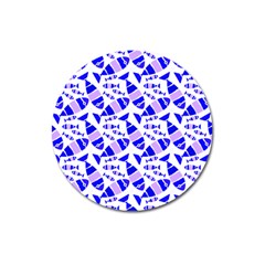 Fish-patern-color Magnet 3  (round) by alllovelyideas