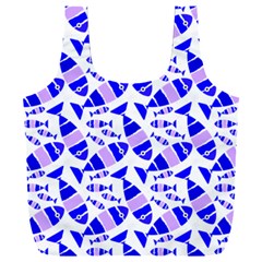 Fish-patern-color Full Print Recycle Bag (xxl) by alllovelyideas