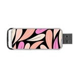 Pattern Feuilles Rose Peche Jaune Portable USB Flash (One Side) Front