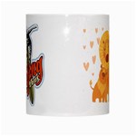 surfing Cute lion father White Coffee Mug Center