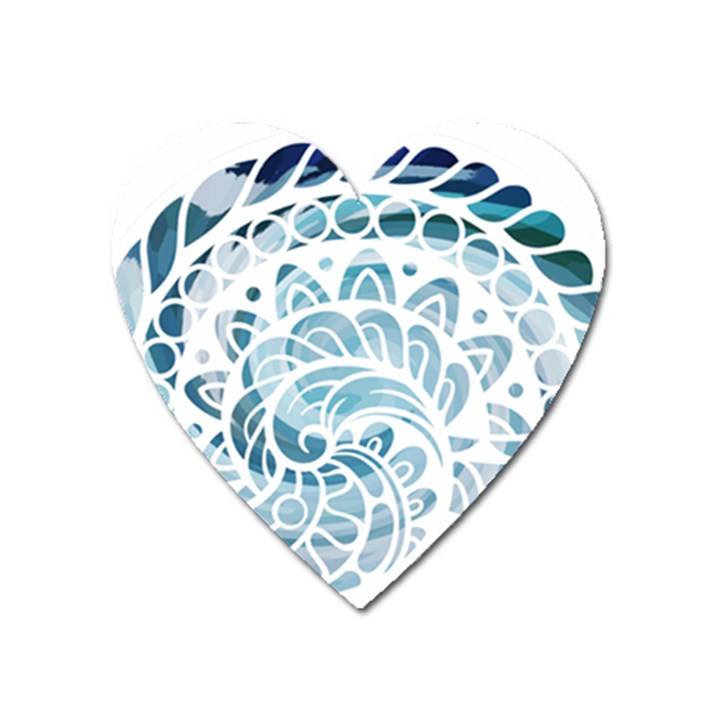 Coquillage-marin-seashell Heart Magnet