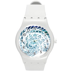 Coquillage-marin-seashell Round Plastic Sport Watch (m)