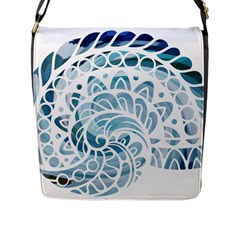 Coquillage-marin-seashell Flap Closure Messenger Bag (l) by alllovelyideas