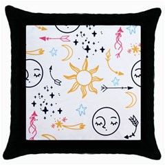 Pattern Mystic Throw Pillow Case (black)