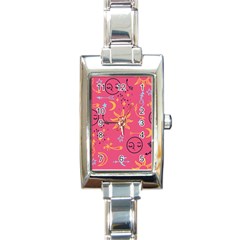 Pattern Mystic Color Rectangle Italian Charm Watch