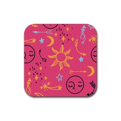 Pattern Mystic Color Rubber Coaster (square) 