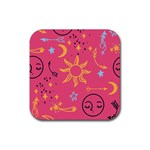 Pattern Mystic Color Rubber Coaster (Square)  Front