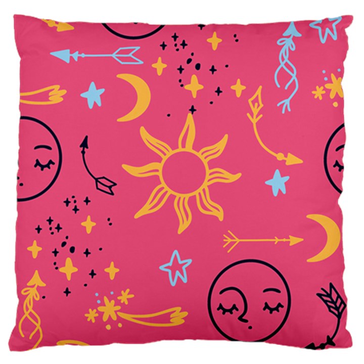 Pattern Mystic Color Large Flano Cushion Case (Two Sides)