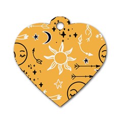 Pattern Mystic Color2 Dog Tag Heart (one Side)