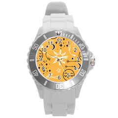 Pattern Mystic Color2 Round Plastic Sport Watch (l) by alllovelyideas