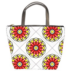 Mandala Modern Forme Geometrique Bucket Bag by byali