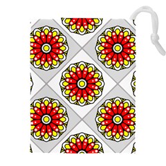 Mandala Modern Forme Geometrique Drawstring Pouch (5xl) by byali