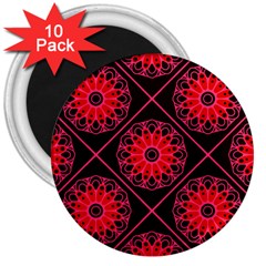 Mandala Colore Abstraite 3  Magnets (10 Pack)  by byali