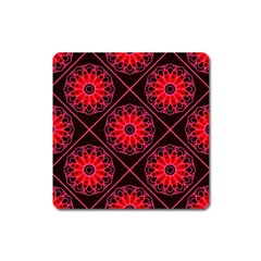 Mandala Colore Abstraite Square Magnet by byali