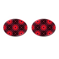 Mandala Colore Abstraite Cufflinks (oval)