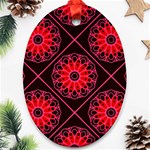 Mandala Colore Abstraite Oval Ornament (Two Sides) Back