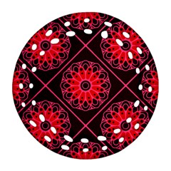 Mandala Colore Abstraite Round Filigree Ornament (two Sides) by byali