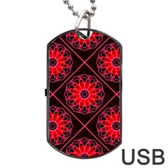 Mandala Colore Abstraite Dog Tag Usb Flash (one Side) by byali