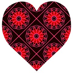 Mandala Colore Abstraite Wooden Puzzle Heart by byali