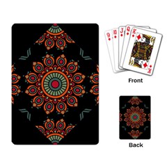 Colored Mandala Dark 2 Playing Cards Single Design (rectangle)