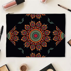 Colored Mandala Dark 2 Cosmetic Bag (xl) by byali