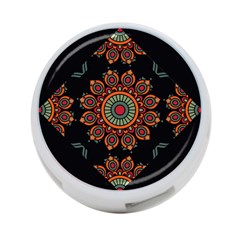 Colored Mandala Dark 2 4-port Usb Hub (one Side) by byali