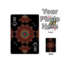 Colored Mandala Dark 2 Playing Cards 54 Designs (mini)