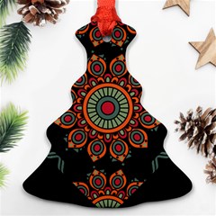 Colored Mandala Dark 2 Ornament (christmas Tree) 