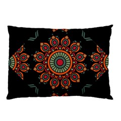 Colored Mandala Dark 2 Pillow Case (two Sides) by byali