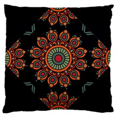 Colored Mandala Dark 2 Large Cushion Case (two Sides)