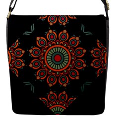 Colored Mandala Dark 2 Flap Closure Messenger Bag (s) by byali