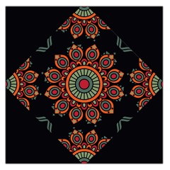 Colored Mandala Dark 2 Large Satin Scarf (square) by byali