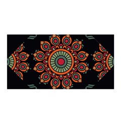 Colored Mandala Dark 2 Satin Wrap by byali