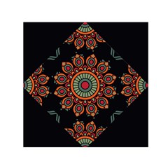 Colored Mandala Dark 2 Small Satin Scarf (square) by byali