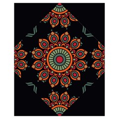 Colored Mandala Dark 2 Drawstring Bag (small) by byali