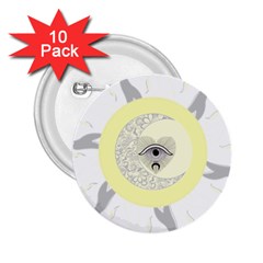 Soleil-lune-oeil 2.25  Buttons (10 pack) 