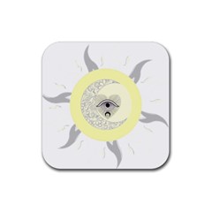 Soleil-lune-oeil Rubber Coaster (square)  by byali