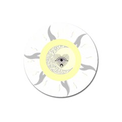 Soleil-lune-oeil Magnet 3  (Round)