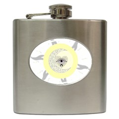 Soleil-lune-oeil Hip Flask (6 oz)