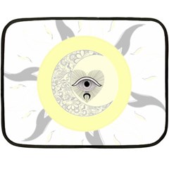 Soleil-lune-oeil Double Sided Fleece Blanket (mini)  by byali