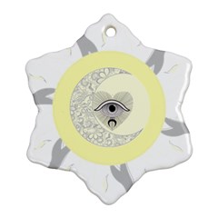 Soleil-lune-oeil Snowflake Ornament (Two Sides)