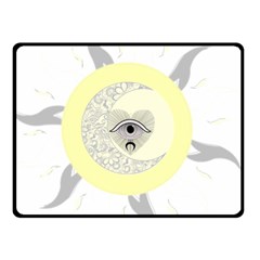 Soleil-lune-oeil Double Sided Fleece Blanket (small)  by byali