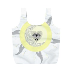 Soleil-lune-oeil Full Print Recycle Bag (m) by byali