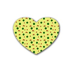 Watermelon Rubber Coaster (heart) 