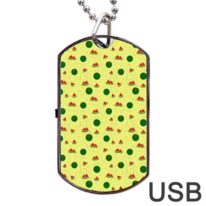 Watermelon Dog Tag USB Flash (Two Sides)