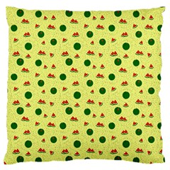 Watermelon Large Flano Cushion Case (one Side)