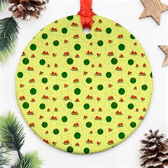 Watermelon Round Ornament (two Sides)